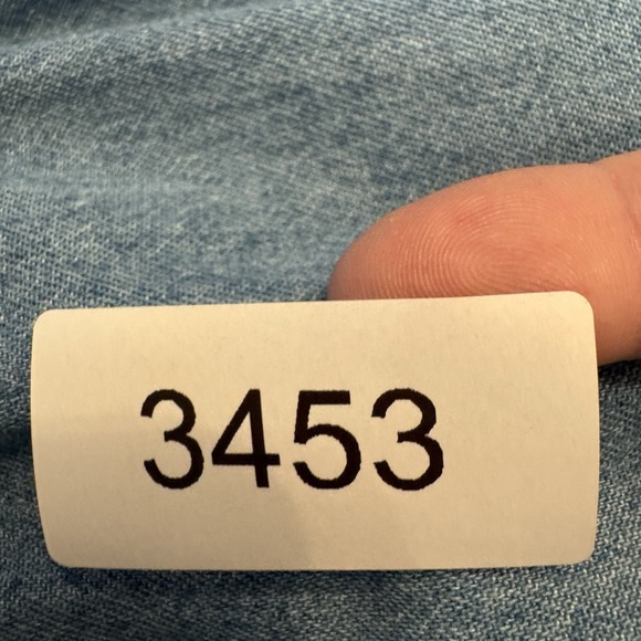 Vintage  Studio Ease Women's Sz S Denim Maxi Dress Buttons Gathered Waist - Picture 12 of 12